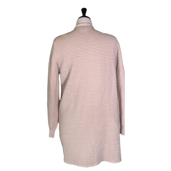 Topshop Women's EUR 38/ US 6 Long Beige Knit Cardigan Wool Blend Open Front - Picture 4 of 4